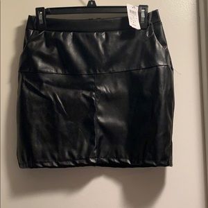 Leather black skirt. Never worn